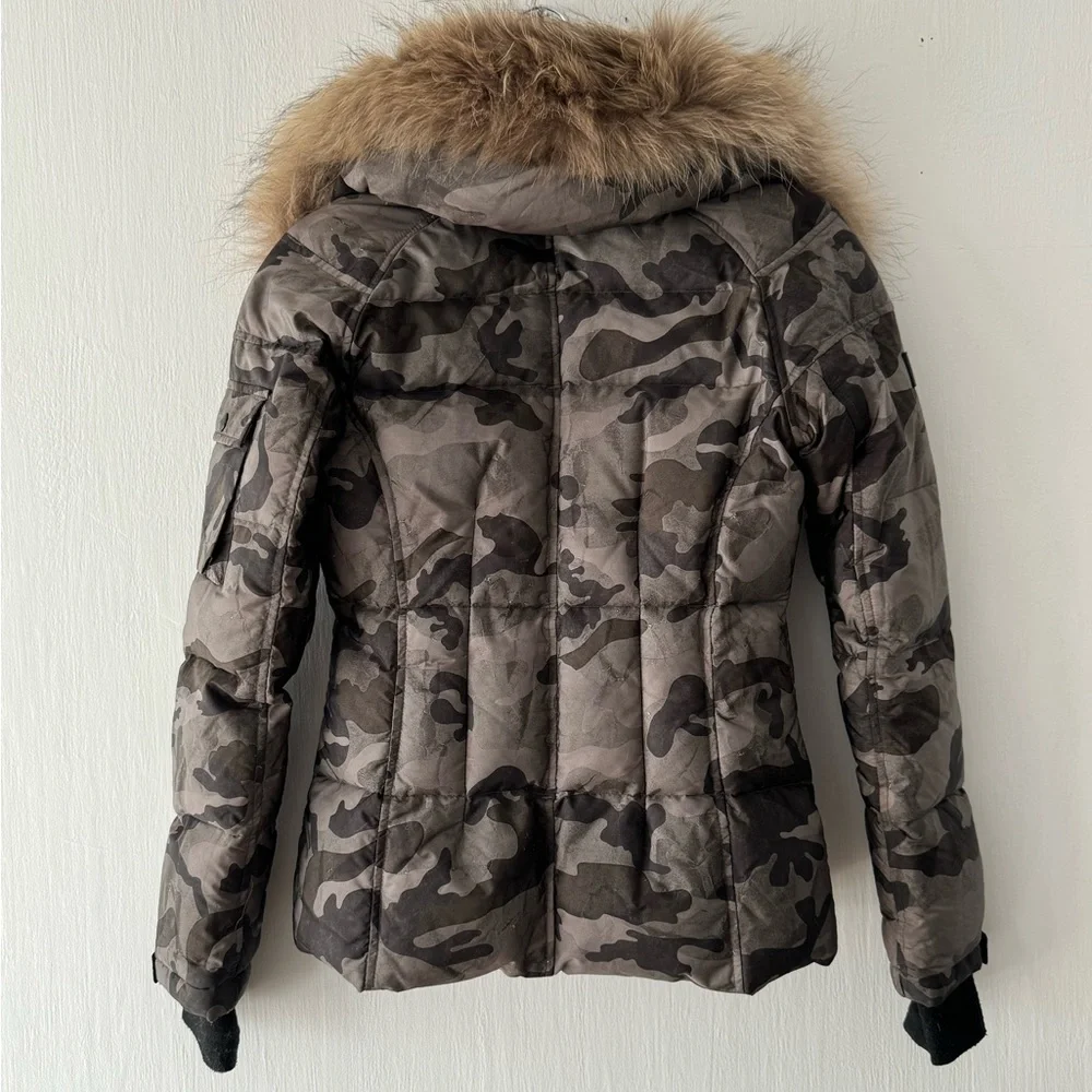 SAM Green Camo Fur Freestyle Down Winter Jacket - Picture 6 of 13
